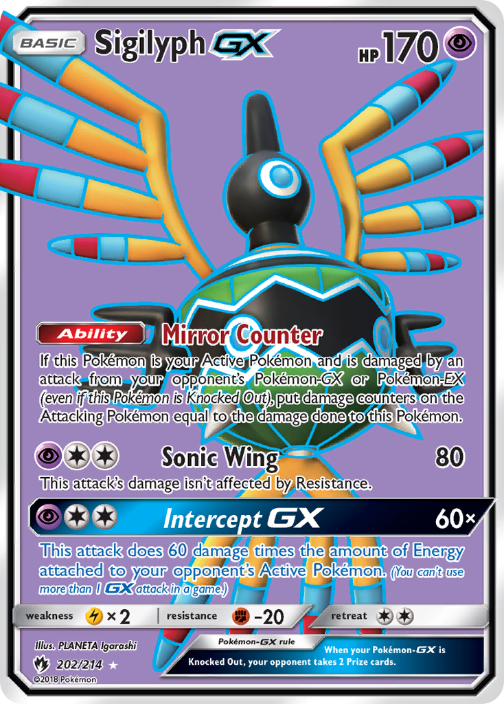 Sigilyph GX (202/214) [Sun & Moon: Lost Thunder] | Tables and Towers