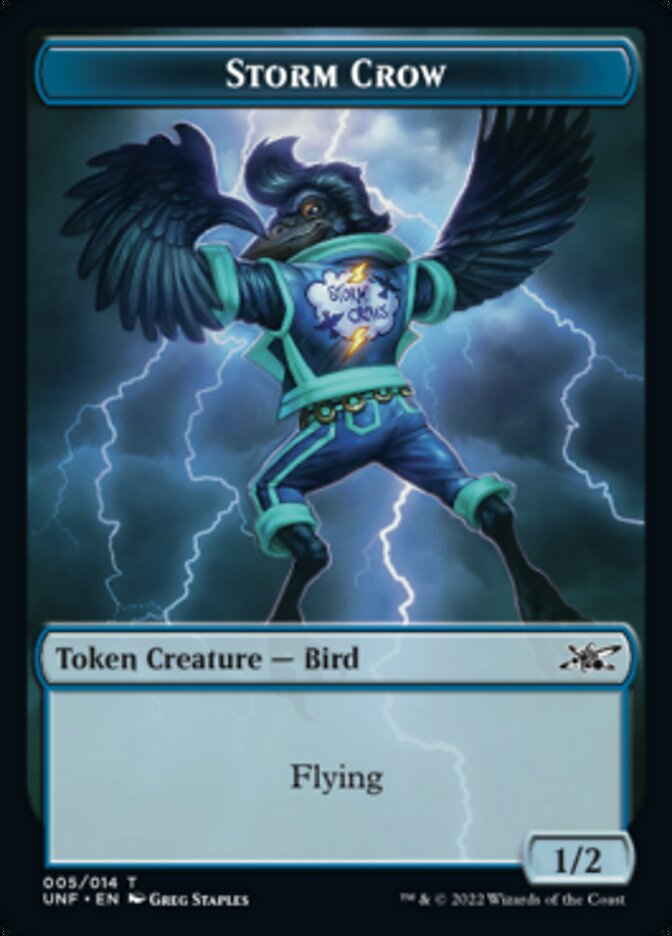 Storm Crow Token [Unfinity Tokens] | Tables and Towers