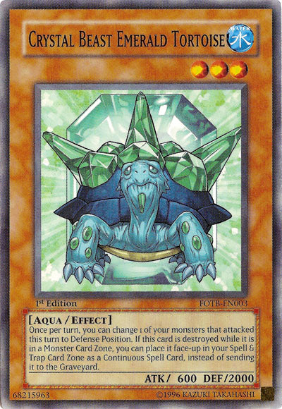 Crystal Beast Emerald Tortoise [FOTB-EN003] Common | Tables and Towers