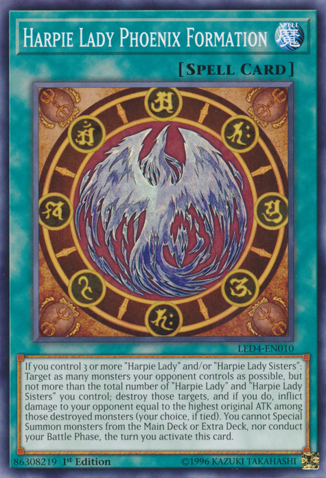 Harpie Lady Phoenix Formation [LED4-EN010] Common | Tables and Towers