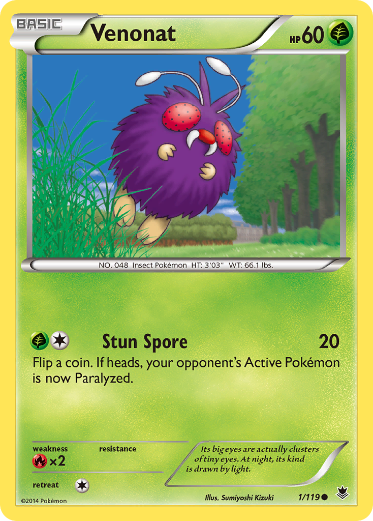 Venonat (1/119) [XY: Phantom Forces] | Tables and Towers