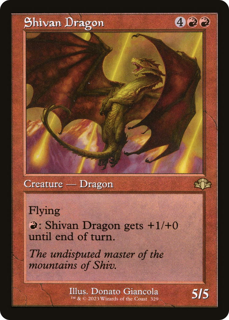 Shivan Dragon (Retro) [Dominaria Remastered] | Tables and Towers