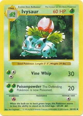 Ivysaur (30/102) [Base Set Shadowless Unlimited] | Tables and Towers