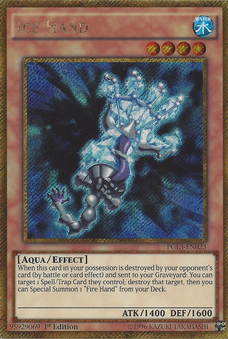 Ice Hand [PGL3-EN023] Gold Secret Rare | Tables and Towers