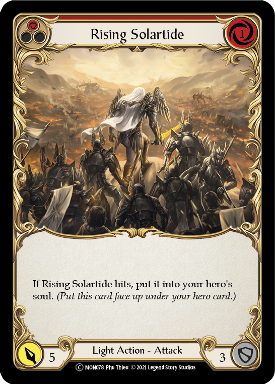 Rising Solartide (Red) [U-MON078-RF] (Monarch Unlimited)  Unlimited Rainbow Foil | Tables and Towers