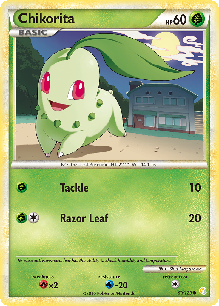 Chikorita (59/123) [HeartGold & SoulSilver: Base Set] | Tables and Towers