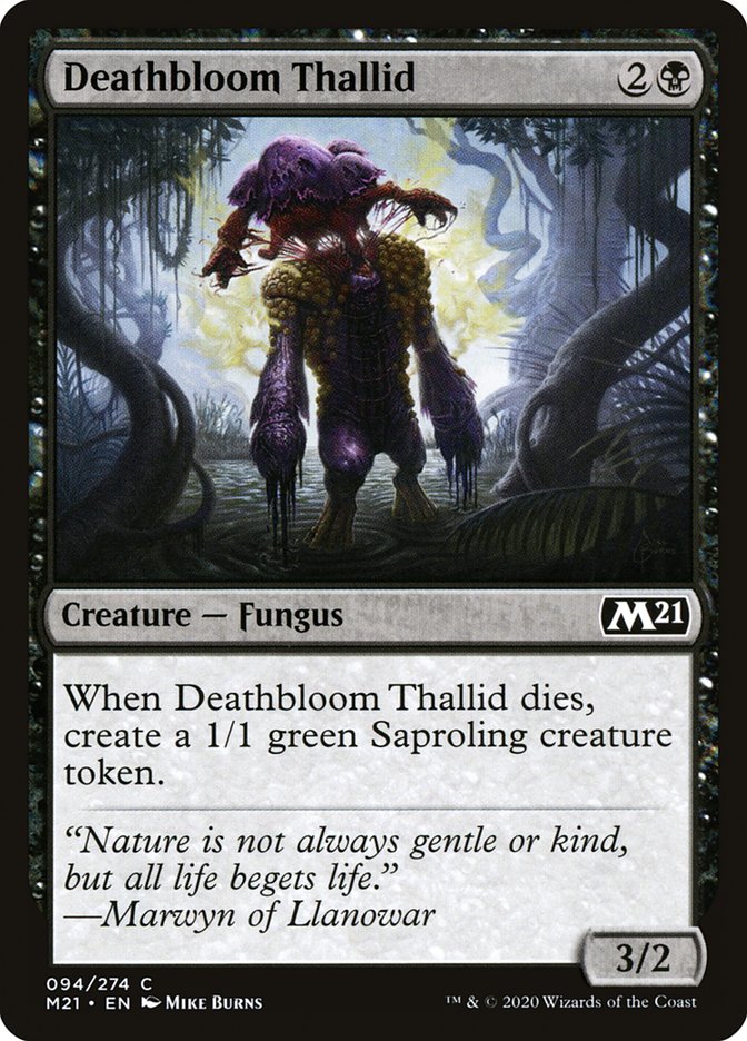 Deathbloom Thallid [Core Set 2021] | Tables and Towers