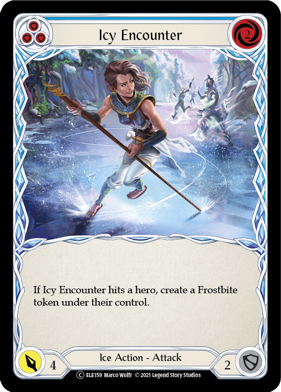 Icy Encounter (Blue) [U-ELE159] (Tales of Aria Unlimited)  Unlimited Rainbow Foil | Tables and Towers