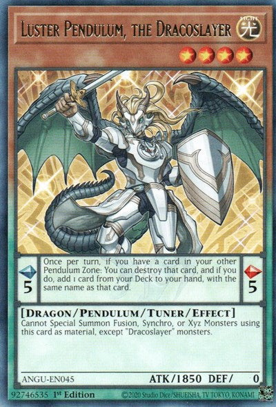 Luster Pendulum, the Dracoslayer (Rare) [ANGU-EN045] Rare | Tables and Towers