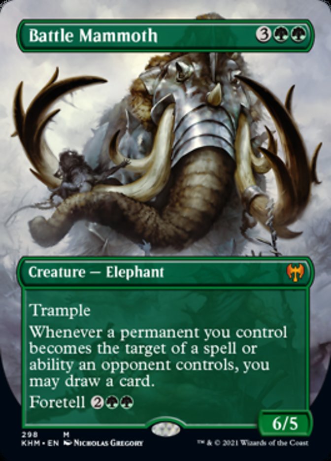 Battle Mammoth (Borderless Alternate Art) [Kaldheim] | Tables and Towers