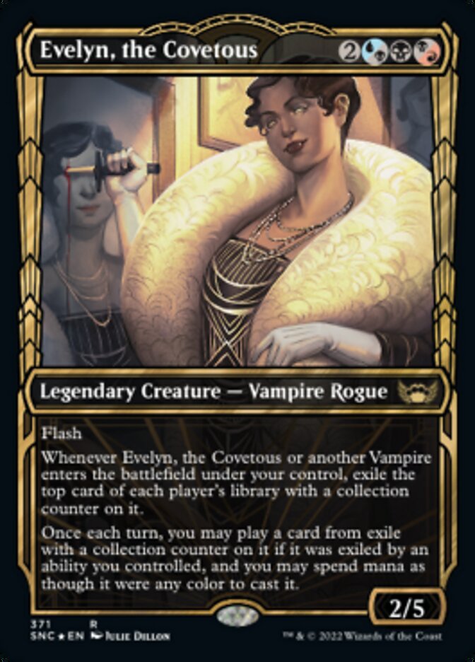 Evelyn, the Covetous (Showcase Golden Age Gilded Foil) [Streets of New Capenna] | Tables and Towers