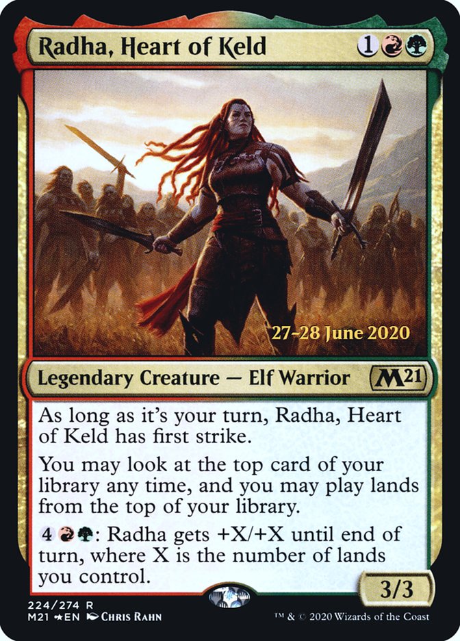 Radha, Heart of Keld [Core Set 2021 Prerelease Promos] | Tables and Towers