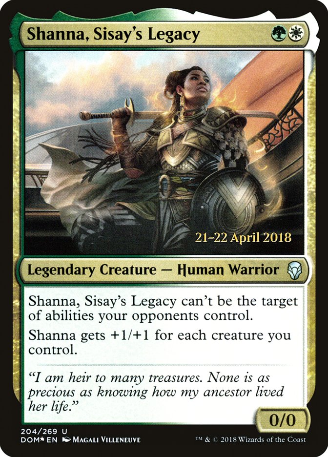 Shanna, Sisay's Legacy [Dominaria Prerelease Promos] | Tables and Towers