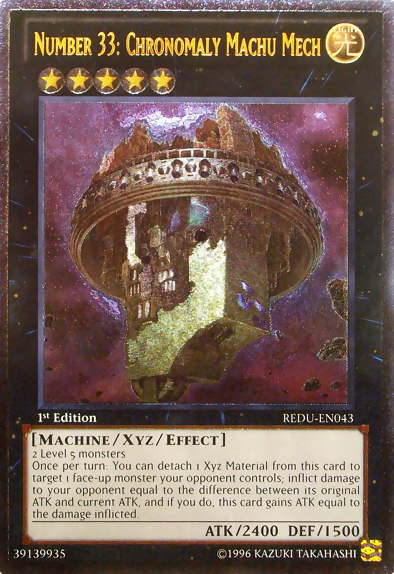 Number 33: Chronomaly Machu Mech [REDU-EN043] Ultimate Rare | Tables and Towers