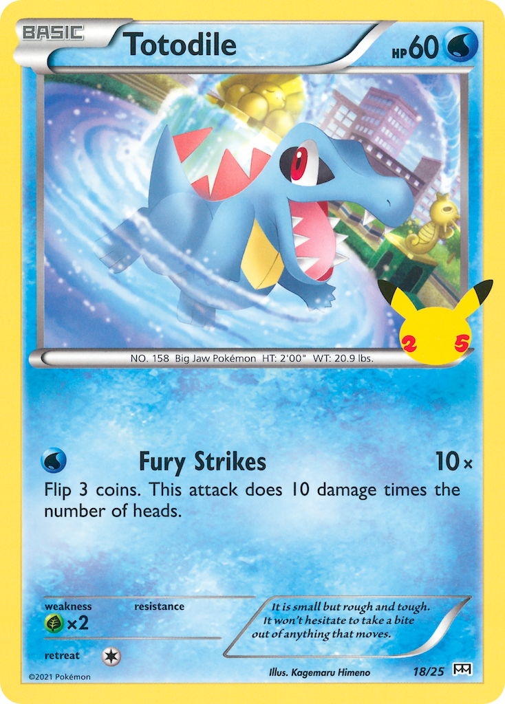 Totodile (18/25) [McDonald's 25th Anniversary] | Tables and Towers