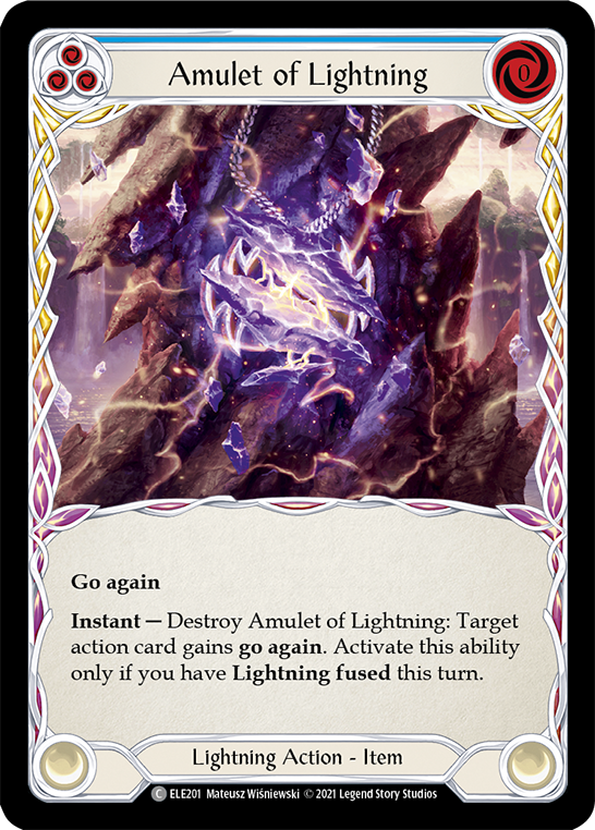 Amulet of Lightning [ELE201] (Tales of Aria)  1st Edition Normal | Tables and Towers