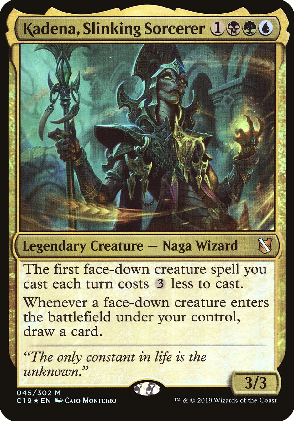 Kadena, Slinking Sorcerer (Oversized) [Commander 2019 Oversized] | Tables and Towers