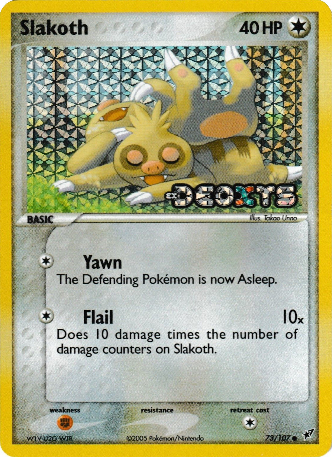 Slakoth (73/107) (Stamped) [EX: Deoxys] | Tables and Towers