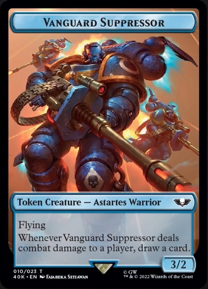 Soldier (004) // Vanguard Suppressor Double-Sided Token (Surge Foil) [Warhammer 40,000 Tokens] | Tables and Towers