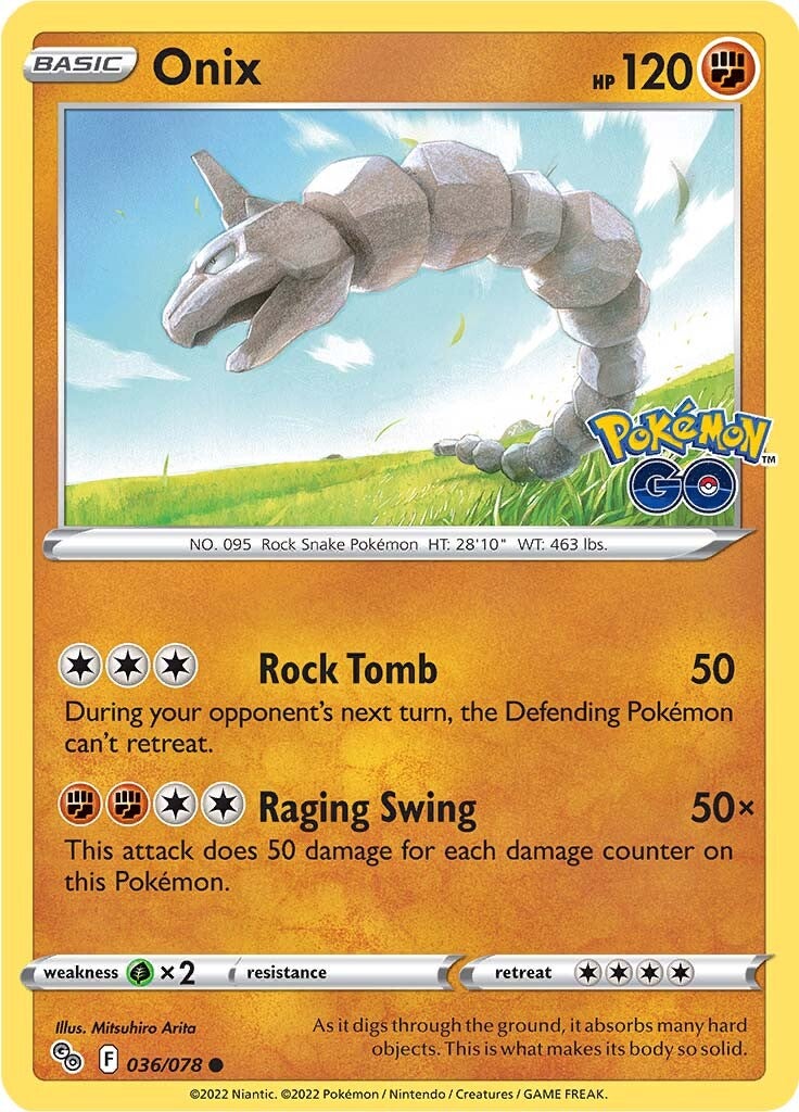 Onix (036/078) [Pokémon GO] | Tables and Towers