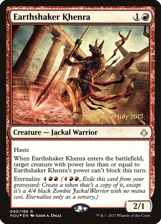 Earthshaker Khenra [Hour of Devastation Prerelease Promos] | Tables and Towers