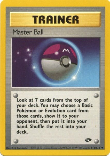 Master Ball (116/132) [Gym Challenge Unlimited] | Tables and Towers