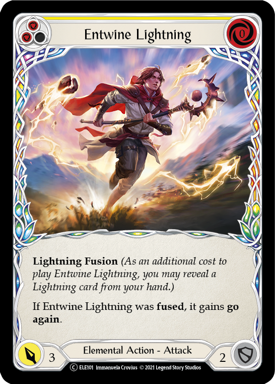 Entwine Lightning (Yellow) [U-ELE101] (Tales of Aria Unlimited)  Unlimited Rainbow Foil | Tables and Towers