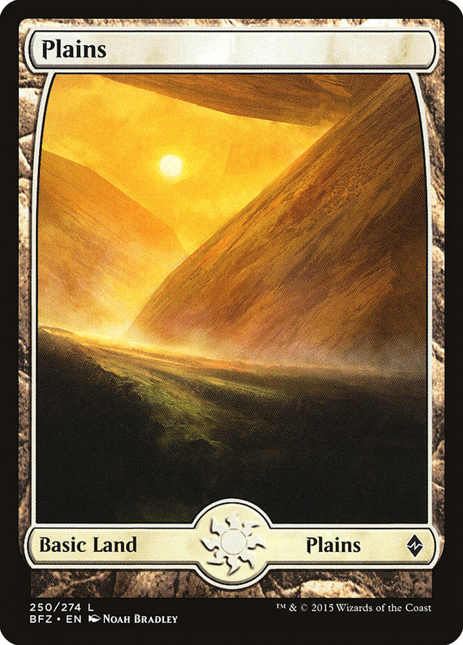 Plains (250) (Full Art) [Battle for Zendikar] | Tables and Towers