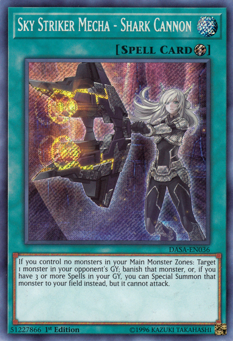 Sky Striker Mecha - Shark Cannon [DASA-EN036] Secret Rare | Tables and Towers