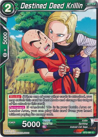 Destined Deed Krillin (BT2-081) [Union Force] | Tables and Towers