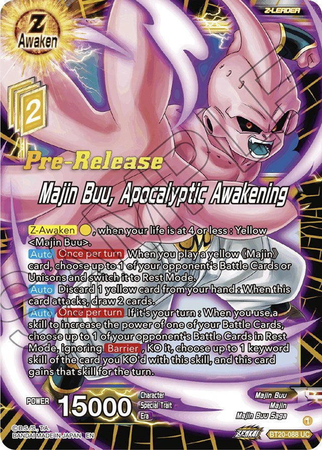 Majin Buu, Apocalyptic Awakening (BT20-088) [Power Absorbed Prerelease Promos] | Tables and Towers