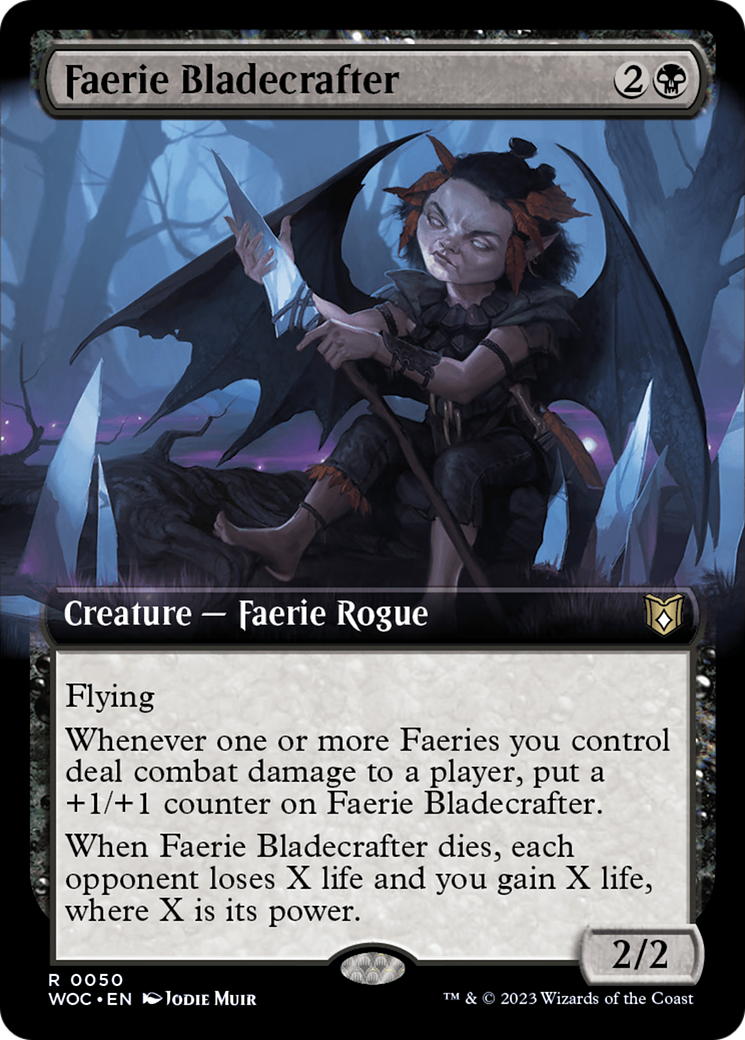 Faerie Bladecrafter (Extended Art) [Wilds of Eldraine Commander] | Tables and Towers