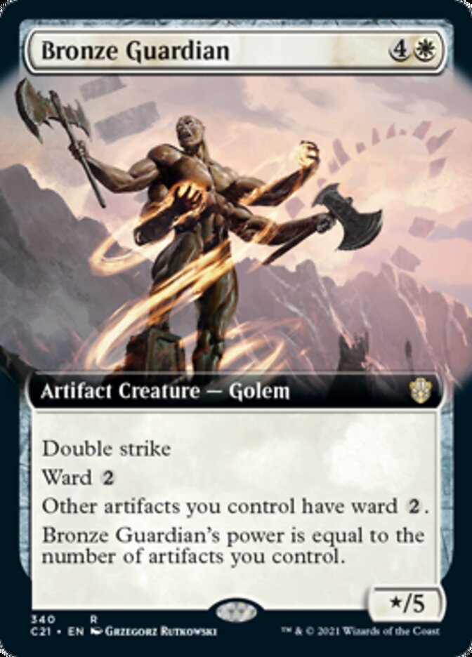 Bronze Guardian (Extended Art) [Commander 2021] | Tables and Towers