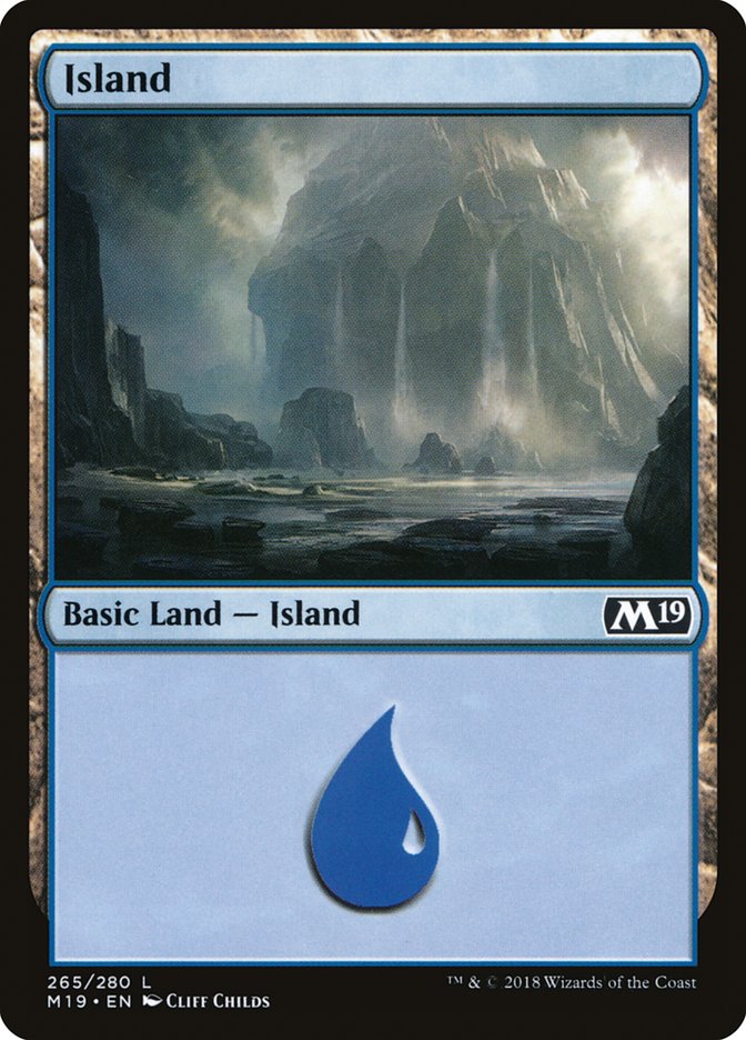 Island (265) [Core Set 2019] | Tables and Towers