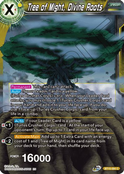 Tree of Might, Divine Roots (BT15-094) [Saiyan Showdown] | Tables and Towers