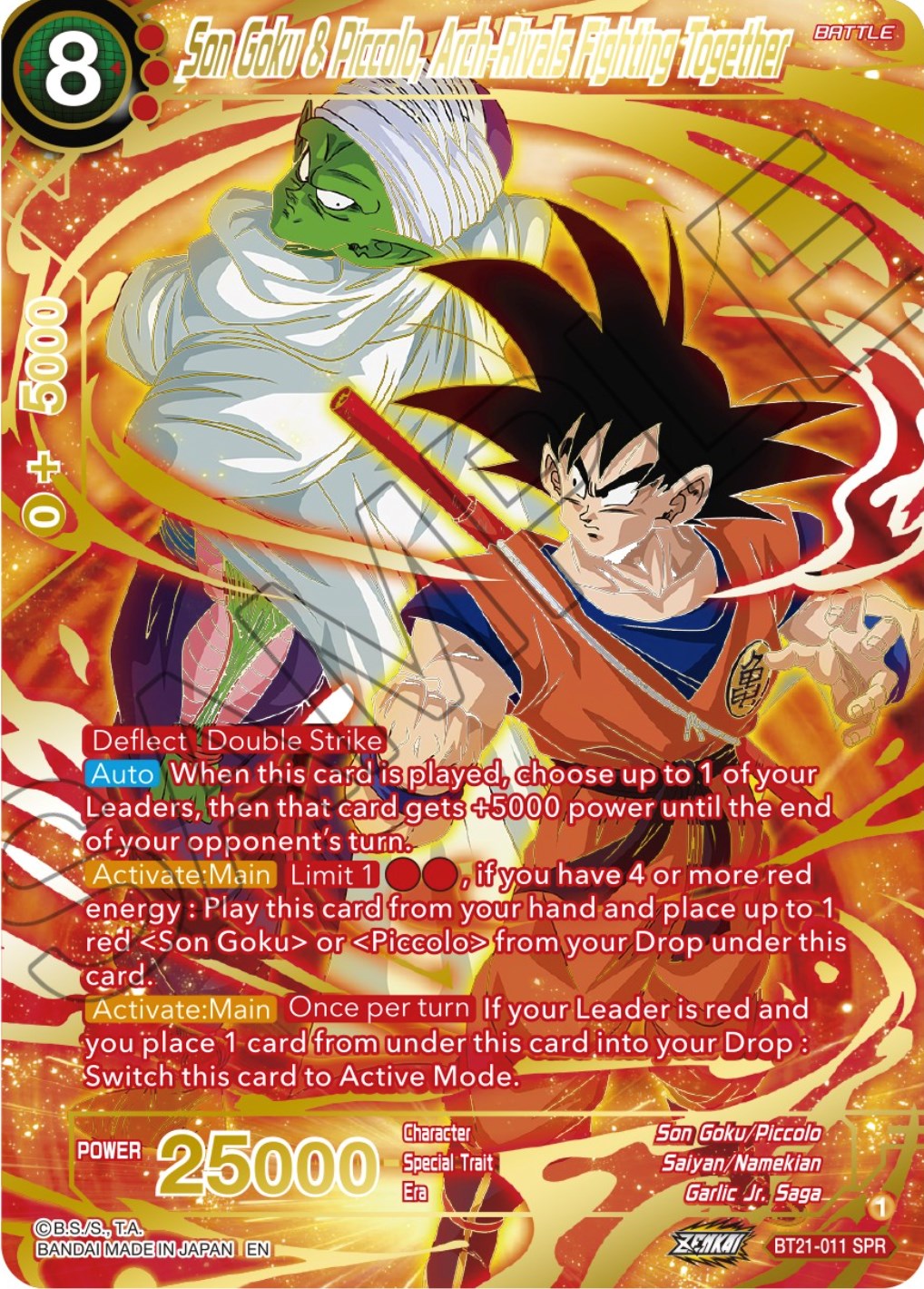 Son Goku & Piccolo, Arch-Rivals Fighting Together (SPR) (BT21-011) [Wild Resurgence] | Tables and Towers