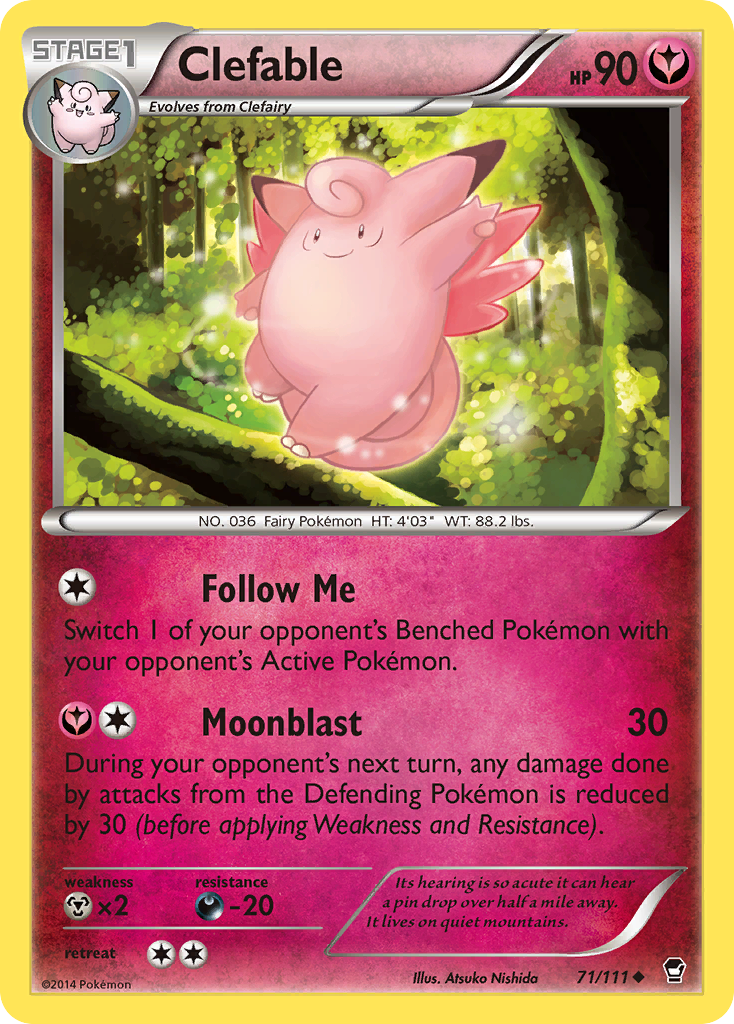 Clefable (71/111) [XY: Furious Fists] | Tables and Towers