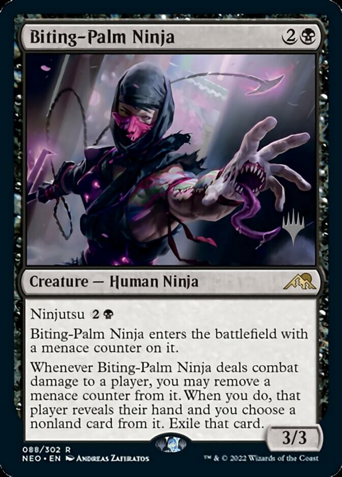 Biting-Palm Ninja (Promo Pack) [Kamigawa: Neon Dynasty Promos] | Tables and Towers