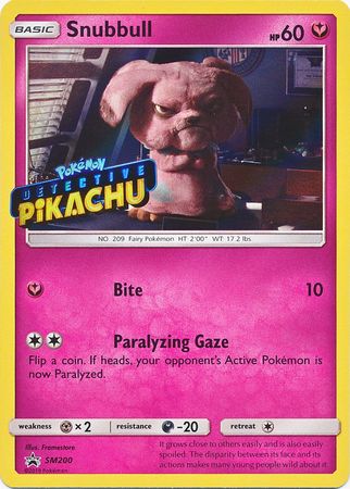 Snubbull Detective (SM200) (Pikachu Stamped) [Sun & Moon: Black Star Promos] | Tables and Towers