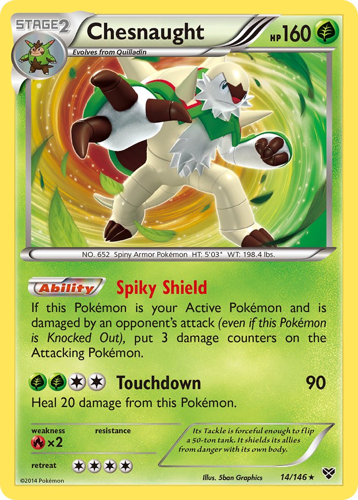 Chesnaught (14/146) (Cosmos Holo) (Blister Exclusive) [XY: Base Set] | Tables and Towers