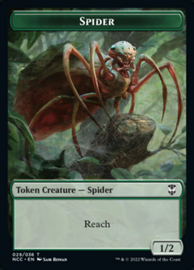 Treefolk // Spider Double-Sided Token [Streets of New Capenna Commander Tokens] | Tables and Towers