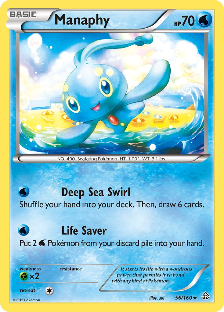 Manaphy (56/160) (Battle Arena Deck Exclusive) (Theme Deck Exclusive) [XY: Primal Clash] | Tables and Towers