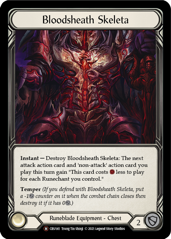 Bloodsheath Skeleta [U-CRU141] (Crucible of War Unlimited)  Unlimited Rainbow Foil | Tables and Towers