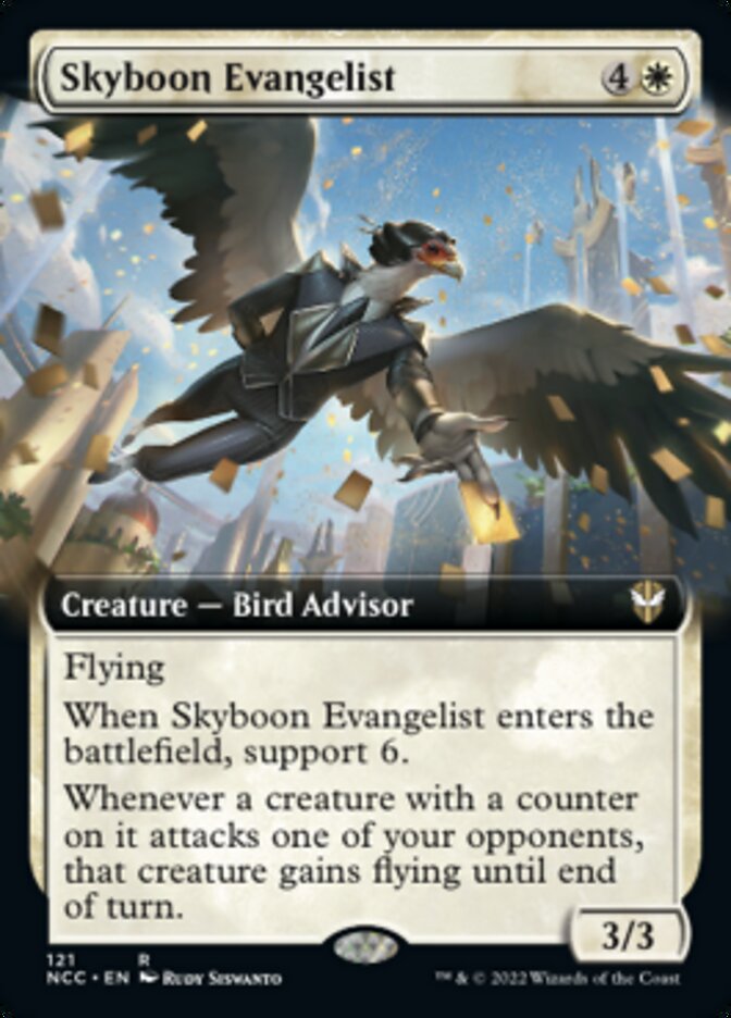 Skyboon Evangelist (Extended Art) [Streets of New Capenna Commander] | Tables and Towers