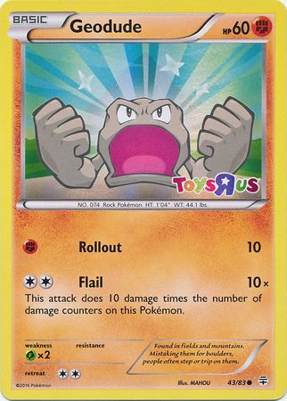 Geodude (43/83) (Toys R Us Promo) [XY: Generations] | Tables and Towers