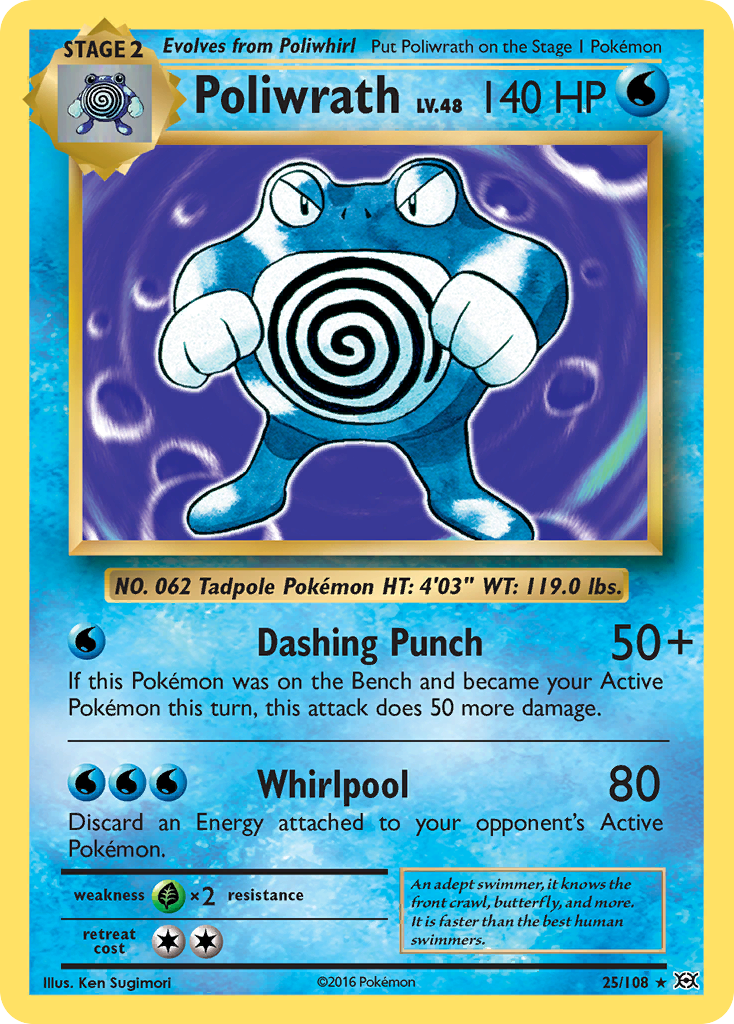 Poliwrath (25/108) [XY: Evolutions] | Tables and Towers