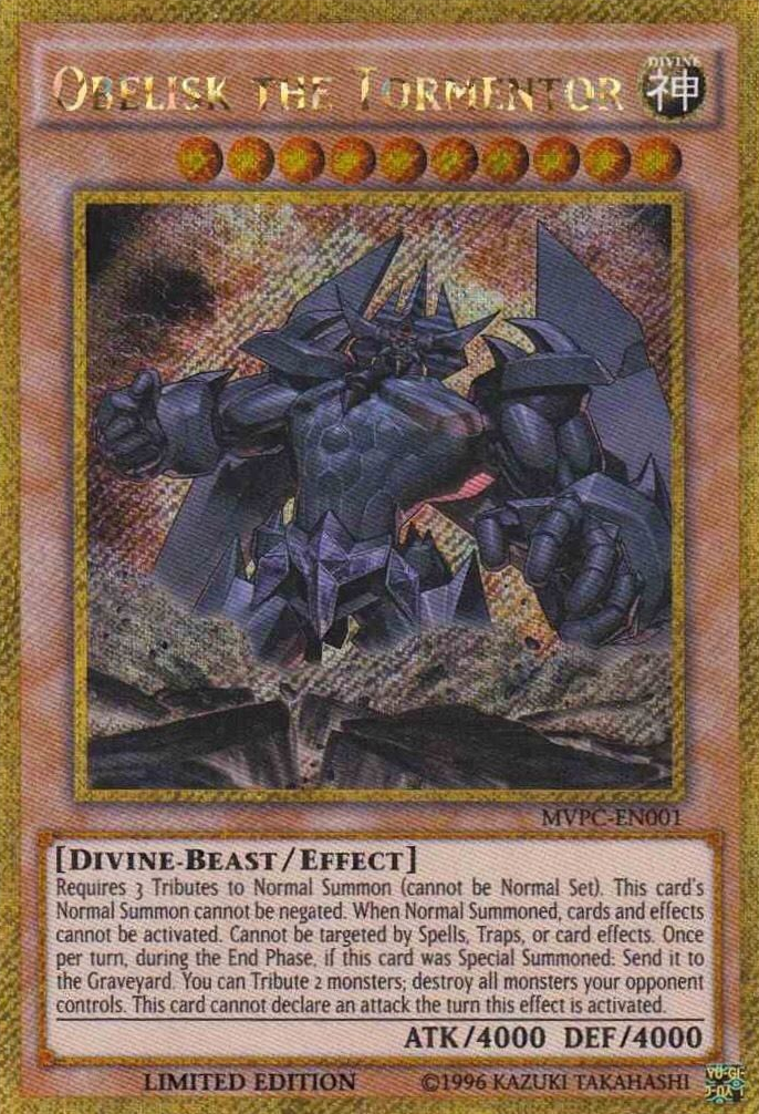 Obelisk the Tormentor [MVPC-EN001] Gold Secret Rare | Tables and Towers