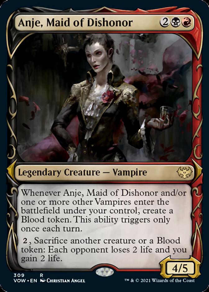 Anje, Maid of Dishonor (Showcase Fang Frame) [Innistrad: Crimson Vow] | Tables and Towers