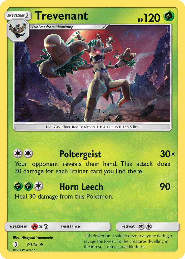 Trevenant (7/145) [Sun & Moon: Guardians Rising] | Tables and Towers