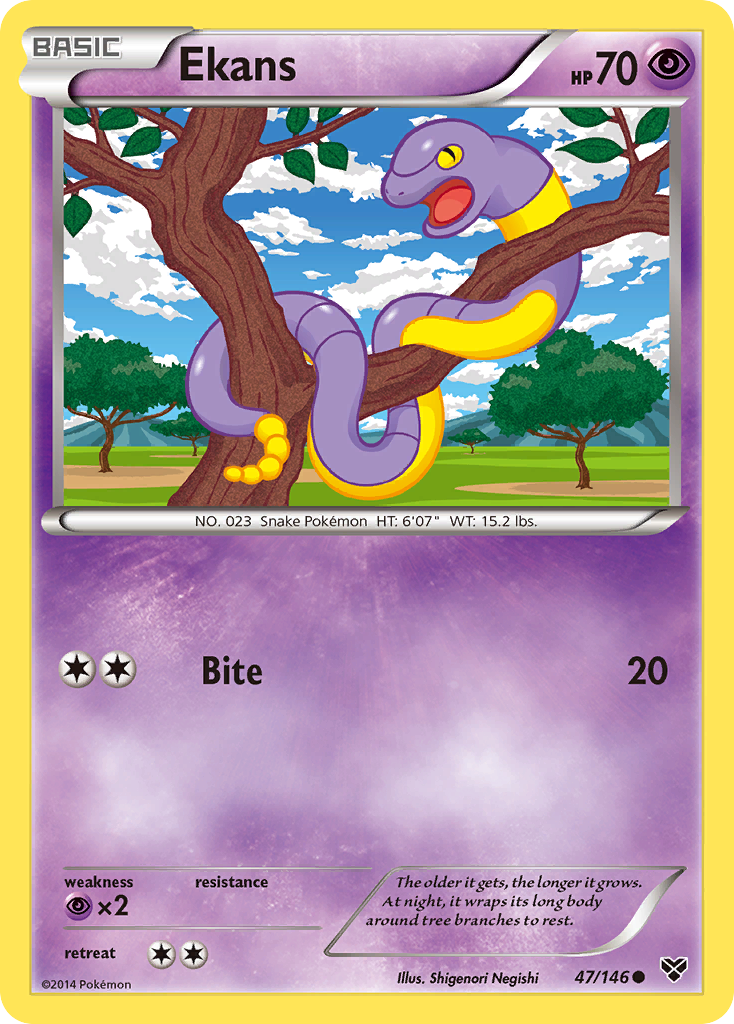 Ekans (47/146) [XY: Base Set] | Tables and Towers